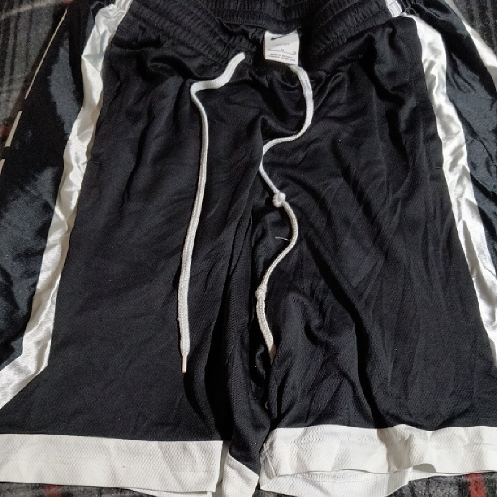 Nike Kids Black Jogger Shorts with White Drawcord